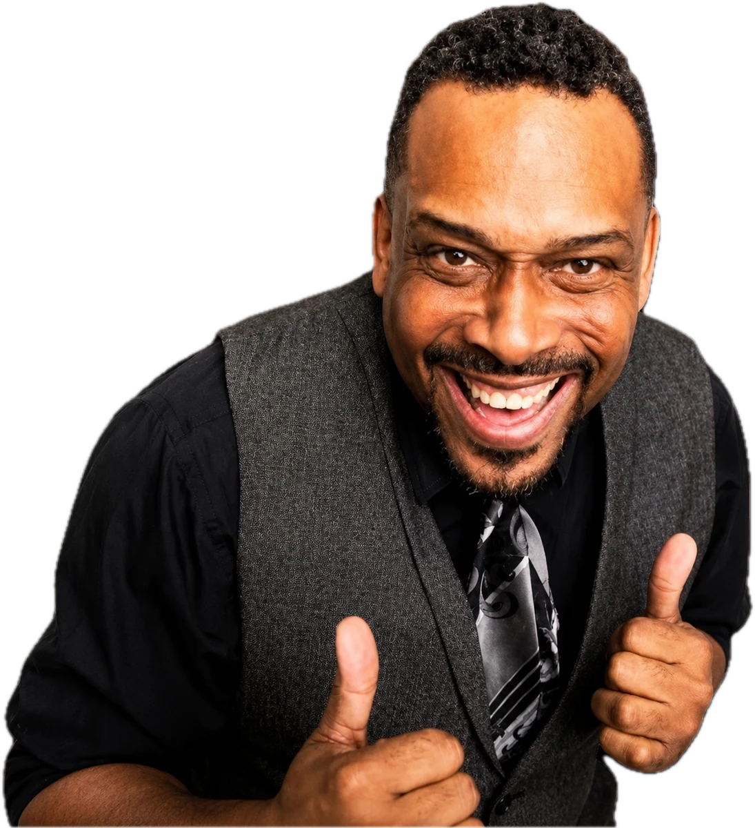 Daryl D. Brooks smiling with two thumbs up