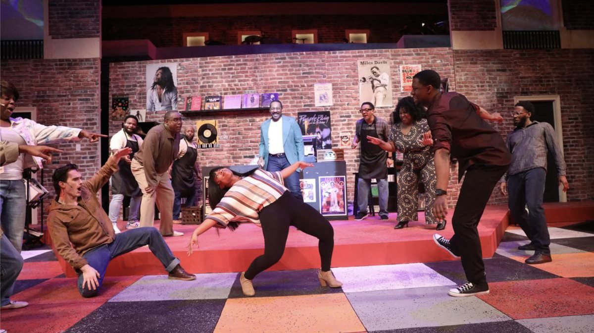 The cast of Hitt Records at the Black Ensemble Theater. Photo: Alan Davis